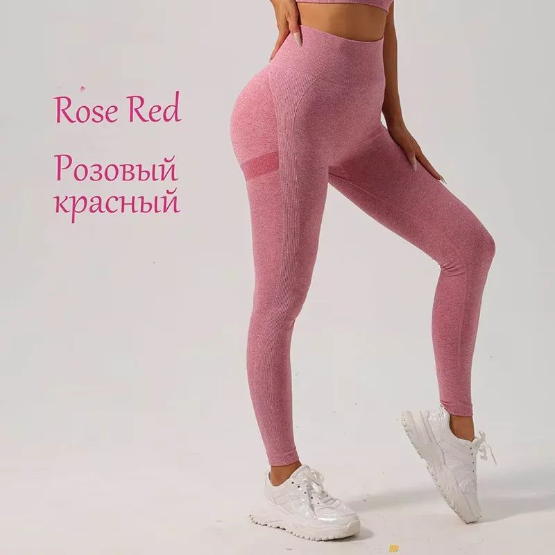 High Waist Elastic Solid Yoga Pants