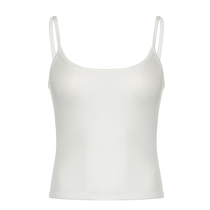 Solid Camis Sleeveless Spaghetti Strap Top