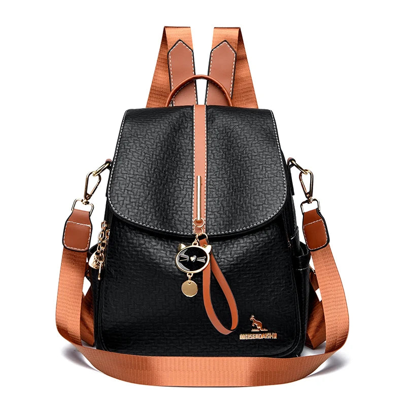 Women Large Capacity Backpack Purses Female Vintage Bag School Bags Travel Bagpack Ladies Bookbag High Quality Leather Backpacks