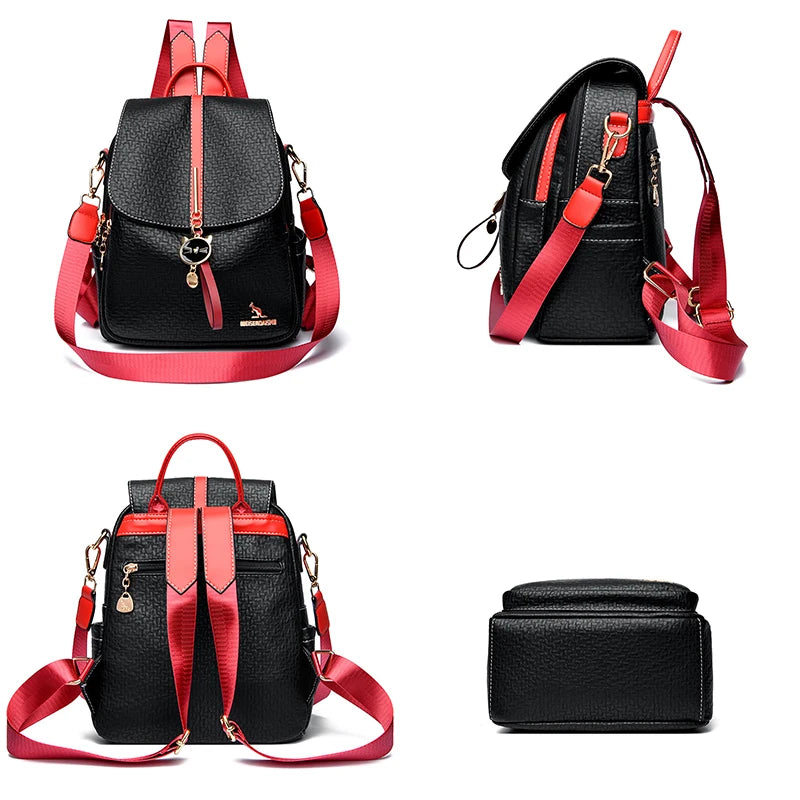 Women Large Capacity Backpack Purses Female Vintage Bag School Bags Travel Bagpack Ladies Bookbag High Quality Leather Backpacks