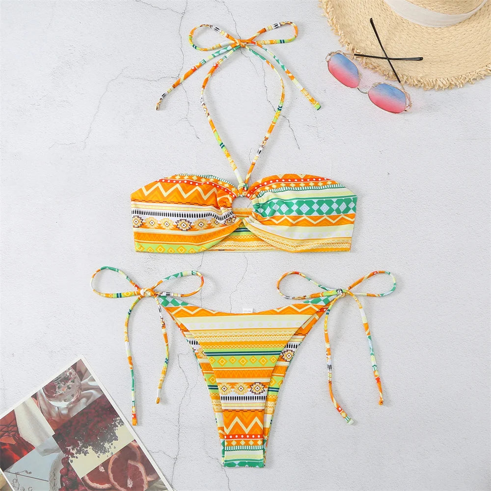 Bikini Halter String Swimsuit