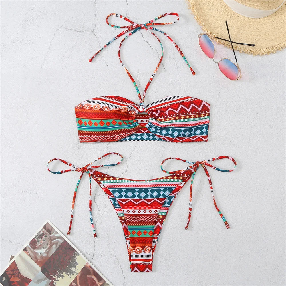 Bikini Halter String Swimsuit