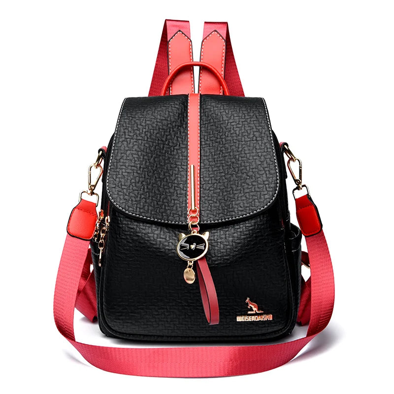 Women Large Capacity Backpack Purses Female Vintage Bag School Bags Travel Bagpack Ladies Bookbag High Quality Leather Backpacks