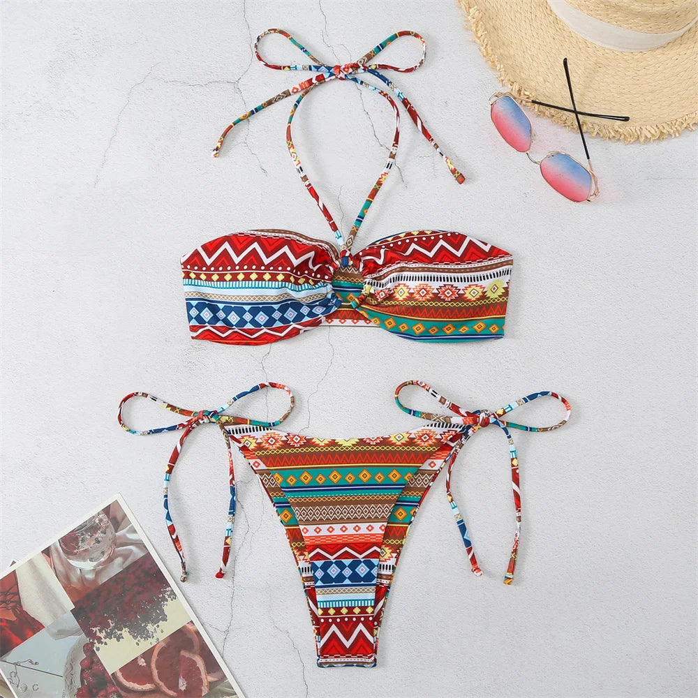 Bikini Halter String Swimsuit